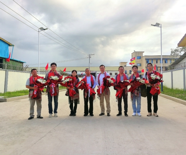 嘉兴市政协盛全生副主席一行调研尊龙新版人生就是博丝绸（柬埔寨）工业园